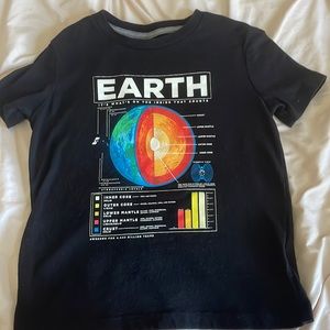 earth black tee for kids